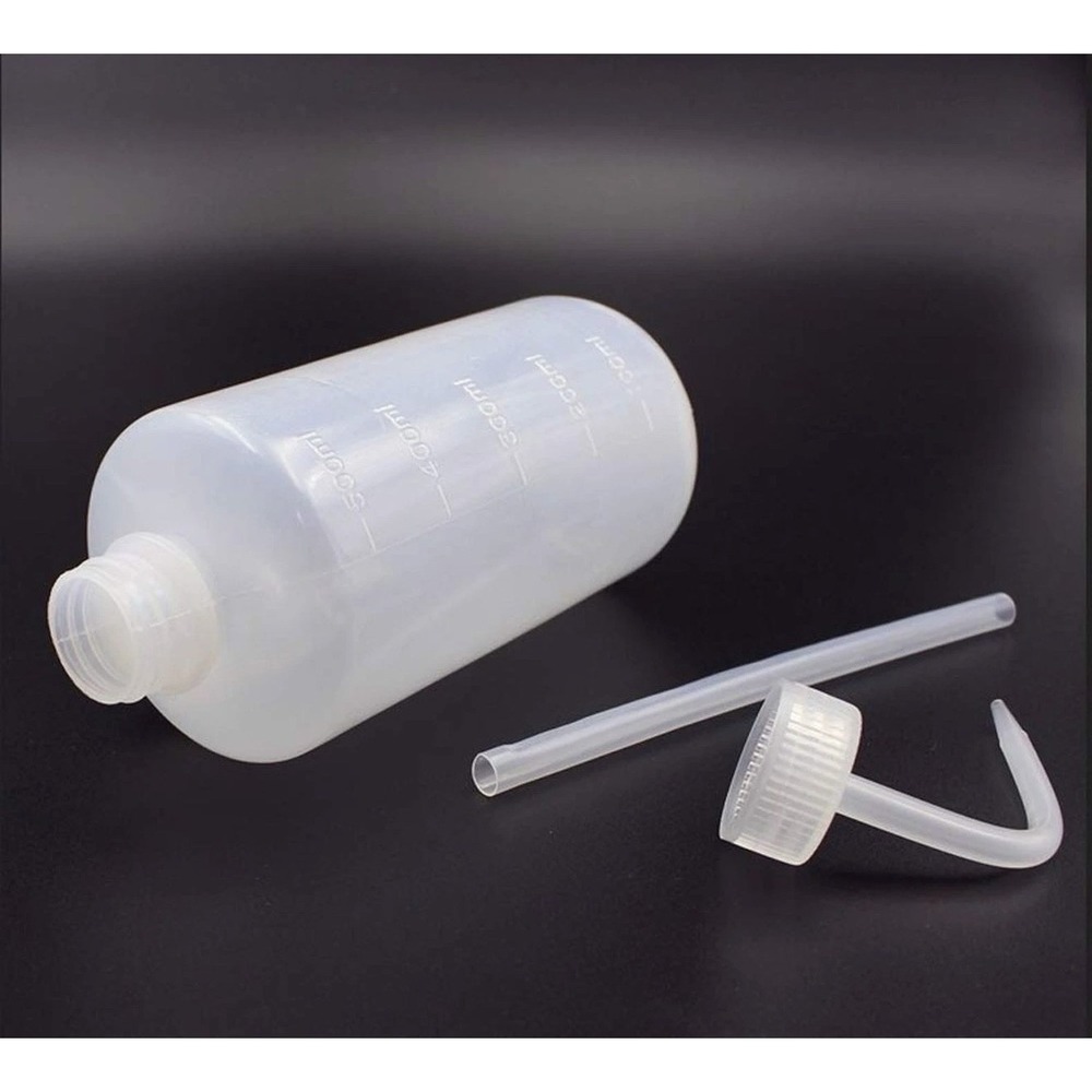 2 PCS 500ML 17.6OZ Plastic White Translucent Squeeze Wash Bottles with Gradua... - Picture 5 of 6